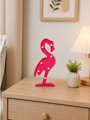 Harwell Dekoratif Flamingo Işık/pilli Gece Lambası
