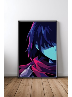 Kris From Deltarune Minimalist Portrait Çerçeveli Tablo Poster Salon Duvar Dekoru Hediye