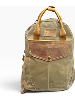Old Cotton Cargo Tutma Saplı Kanvas Geniş Günlük Sırt Çantası
