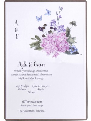 48 Adet Stylish 10285 Düğün Davetiyesi