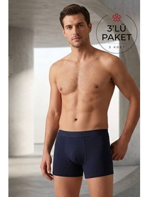 Aksoy Modal Kumaş  Konfor Boxer 3lü Set- 2 Farklı Renk Seçeneği