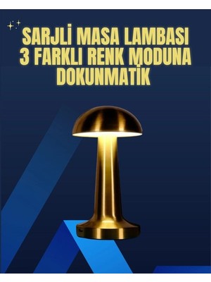 Marsilyan Modern Tasarım Şarjlı Masa Lambası – 1800 Mah Batarya