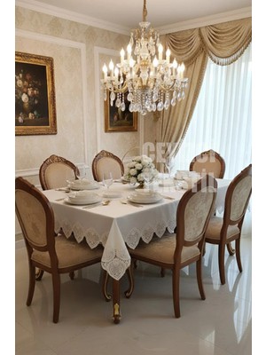 Çelik - Ticaret 12 Kişilik Masa Örtüsü Takımı, Masa Seti 12 Kişilik 26 Parça 160X220CM