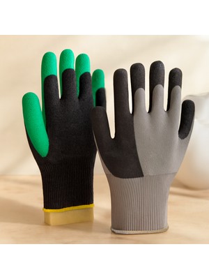 Çelik - Ticaret Irtıklı Işçi Eldiveni Xl (Siyah/yeşil/antrasit) ( 1 Adet)