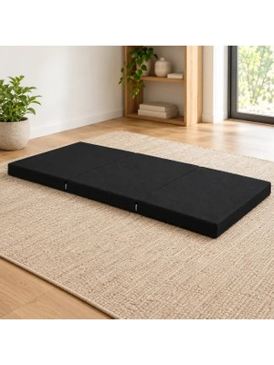Çelik - Ticaret Üç Parçalı Katlanır Minder · 60 × 180 × 7 cm | Siyah | Iç Mekân