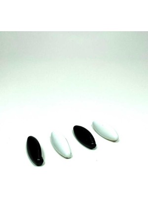 Bin1çeşit 4 Adet Plastik Çengelli Eşarp ve Şal Iğnesi Siyah Beyaz 4 cm