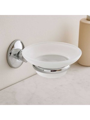 Bin1çeşit Banyo Katı Sabunluk - Plastik, Krom Metal Tutacaklı