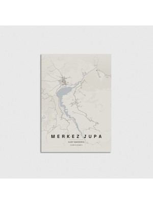 Domirus Merkez Jupa (Centar Župa), Kuzey Makedonya Şehir Haritası Poster Çerçevesiz Duvar Dekorasyonu