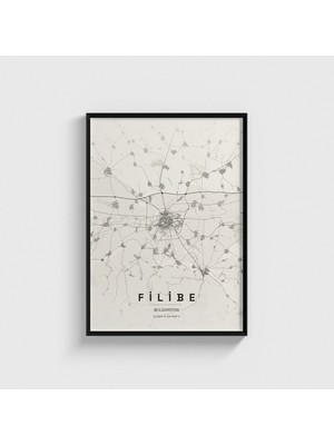 Domirus Filibe (Plovdiv), Bulgaristan Şehir Haritası Tablo Çerçeveli Poster Duvar Dekorasyonu