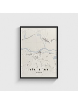 Domirus Silistre (Silistra), Bulgaristan Şehir Haritası Tablo Çerçeveli Poster Duvar Dekorasyonu