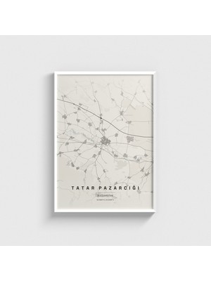 Domirus Tatar Pazarcığı (Pazardzhik), Bulgaristan Şehir Haritası Tablo Çerçeveli Poster Duvar Dekorasyonu