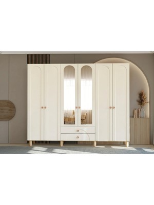 Picklet 6 Kapılı Mdf Gardırop