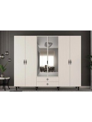 Lian 6 Kapılı Mdf Gardırop