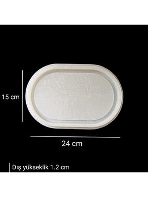 ElHobi Kenarlıklı Elips Model, Saksı Altlığı, Reçine Epoksi Tepsi Kalıbı