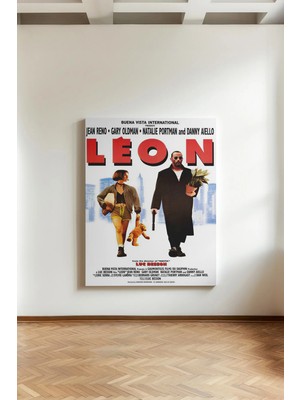 Kanvaspera Leon - Kanvas Tablo - Jean Reno & Natalie Portman, Kült Film Posteri, Sinema Dekoru