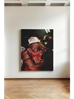 Kanvaspera Michael Jordan 23 Pozu - Kanvas Tablo - Basketbol Efsanesi Siyah Beyaz Duvar Dekoru