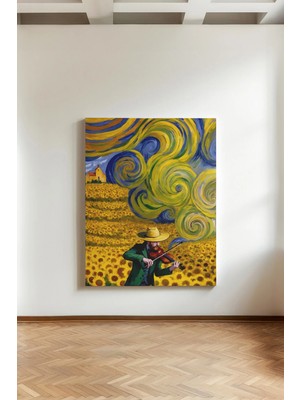 Kanvaspera Van Gogh'un Ayçiçeği Tarlası - Kanvas Tablo - Dışavurumcu, Sanatsal ve Neşeli Temalı Duvar Dekoru