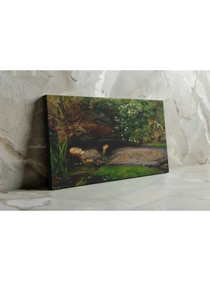Kanvaspera Ophelia – Kanvas Tablo – Klasik Sanat, Prerafaelit, Dekoratif Duvar Tablosu