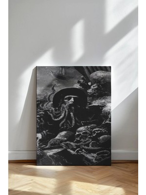 Kanvaspera Davy Jones - Korsan Efsanesi Portresi - Kanvas Tablo, Karayip Korsanları Temalı Duvar Dekoru