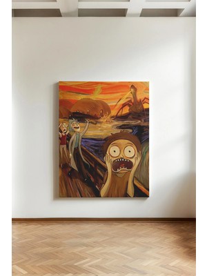 Kanvaspera Morty'nin Çığlığı - Kanvas Tablo - Pop Art, Mizah ve Sürrealizm Temalı Duvar Dekoru