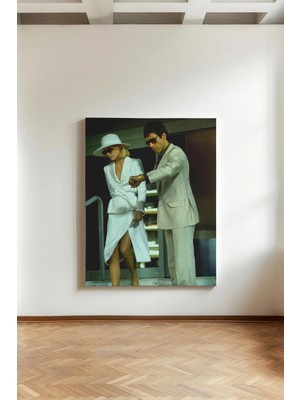 Kanvaspera Scarface, Tony Montana - Al Pacino Kanvas Tablo - Film Posteri Tarzı Duvar Dekoru