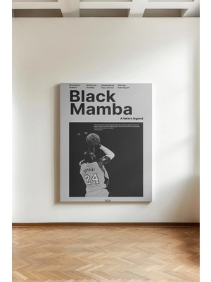 Kanvaspera Black Mamba 24 - Kanvas Tablo - Basketbol Retro Duvar Dekoru