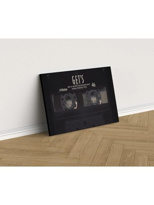 Kanvaspera Kaset Görselli Retro Tablo - Kanvas Tablo - Vintage Müzik, Nostaljik Sound Temalı Duvar Dekoru