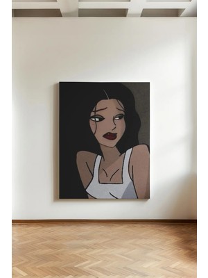 Kanvaspera Anime Kız - Kanvas Tablo - Retro, Cool ve Minimal Tarz Duvar Dekoru