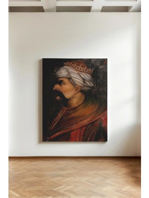Kanvaspera Yavuz Sultan Selim Tablosu – Osmanlı Padişah Portresi – Kanvas Duvar Sanatı