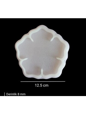 ElHobi 12,5cm - Çiçek Model Bardak Altı Kalıbı - Kod: SN1243