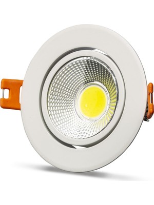 Noas Mercan 5W Cob LED Sıva Altı Spot Beyaz Kasa 6500K Beyaz Işık YL28-0500