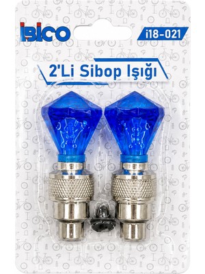 2pcs Mavi Elmas Kesim Prizma Model Sibop Işık Pilli Bisiklet - Motor - Araç Hareket Sensörlü İ18-021 (5705)