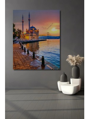 Alpkan Boğaz Manzaralı Osmanlı Sanatı Yağlı Boya Görünümlü Ahşap Ev,antre,salon,ofis,mutfak Tablo