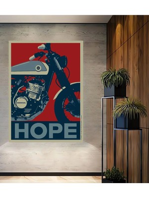 Alpkan Motorsiklet Gelecek Umutları Dekoratif Ahşap Mdf Tablo Dikdörtgen Tablo