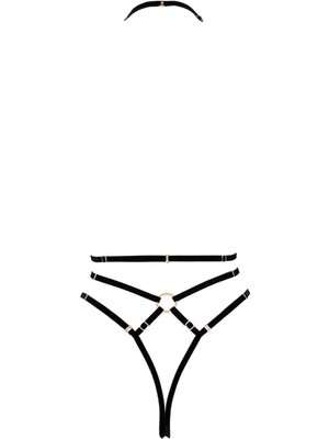 Esranın Dünyası Arias Closet Göğüs Detaylı Fantezi Siyah Harness