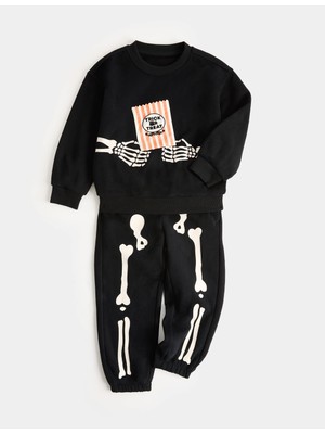 Marks & Spencer Halloween Desenli Çocuk Eşofman Takımı