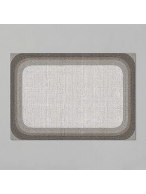 Kartela Halı Jüt Görünümlü Banyo Paspası Açık Gri Kaymaz Taban Makinede Yıkanabilir 40X60 cm