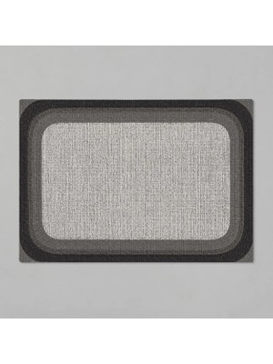 Kartela Halı Jüt Görünümlü Banyo Paspası Antrasit Kaymaz Taban Makinede Yıkanabilir 40X60 cm