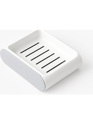 2 Adet Su Hazneli Katı Sabunluk Seti – Duvara Yapışan, Çekmeceli Drenaj Tasarım – Banyo & Mutfak Kullanımı, Kaydırmaz ve Kolay Temizlenebilir
