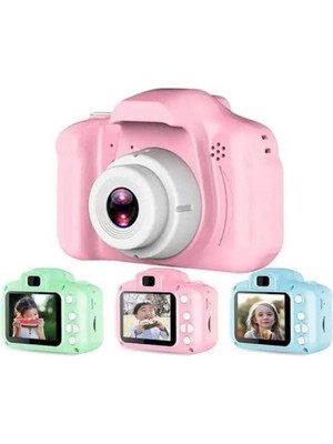 Çocuklara Özel Fotoğraf ve Video Çeken Mini Çok Renkli Fotoğraf Makinesi