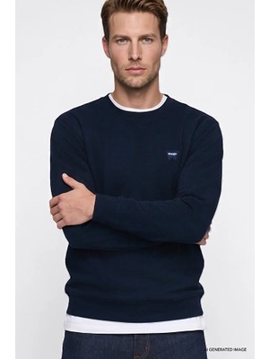 Wrangler Pamuklu Selanik Regular Fit Normal Kesim Bisiklet Yaka Sweatshirt