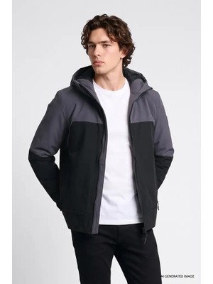 Lee Relaxed Fit Rahat Kesim Kapüşonlu Cepli Şişme Puffer Mont