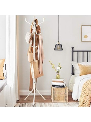 Frefly Store Sağlam Metal Elbise Askısı, Gardırop Boyu 182 Cm, Beyaz