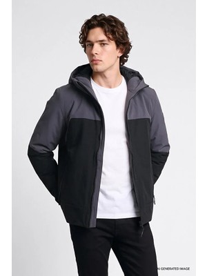 Lee Relaxed Fit Rahat Kesim Kapüşonlu Cepli Şişme Puffer Mont