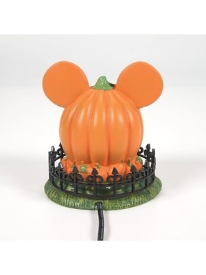 Prime Department 56 Village Bayramı Aksesuarları Pumpkintown Mouse Town Center Işıklı Heykelcik, 10 Cm, Çok Renkli