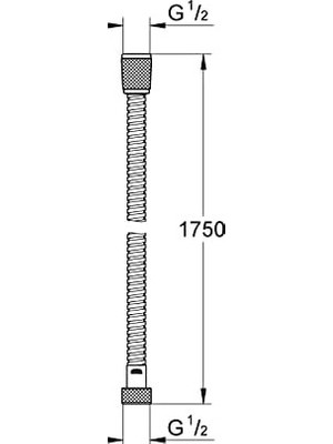 Prime Vitalioflex Metal 1750MM Metal Duş Hortumu | Krom | 27503001
