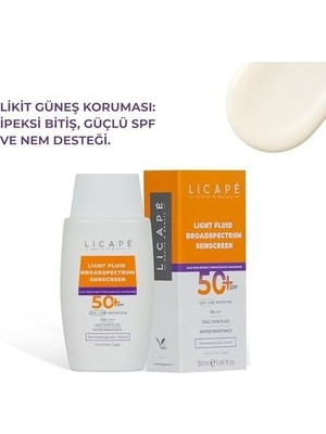 Prime Licape Yüksek Koruma Suya Dayanıklı 50 Spf Likit Güneş Kremi – Tüm Cilt Tiplerine Uygun, Hafif ve Hızla Emilen Güneş Koruyucu – Uva/uvb Koruması