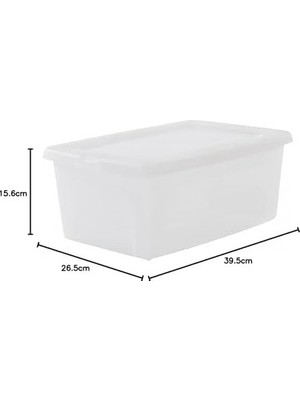 Ohyama Çok Yönlü Saklama Kutuları, 11 L, 10'lu Set, Şeffaf, Kapak Kolayca Kapanabilir, Istiflenebilir, Plastik, Dolap, Raflar, Sınıf, Organizasyon, Sa