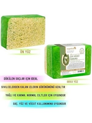 Prime Doğal Kabak Lifli Çay Ağacı Sabunu 120 gr x 2 Adet Tüm Cilt Tipleri Için Sivilce ve Siyah Nokta Karşıtı
