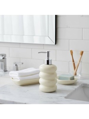 Myg Plus Kabartmalı Şık Banyo Sabunluğu, 450 ml Hacim, Beyaz